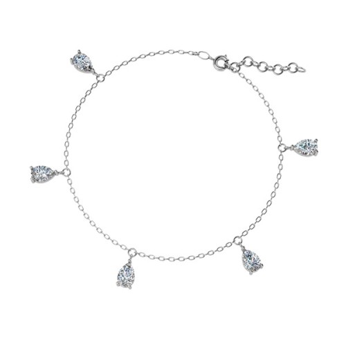 Серебряный браслет с фианитом