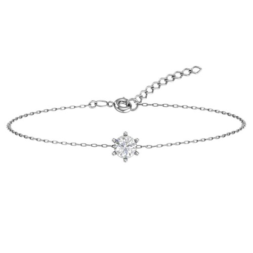 Серебряный браслет с фианитом