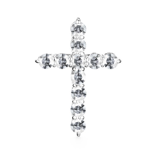 Подвеска из белого золота с фианитом