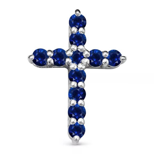 Подвеска из белого золота с фианитом