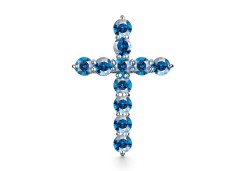 Подвеска из белого золота с фианитом