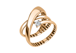 Золотое кольцо с фианитом