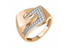 Золотое кольцо с фианитом