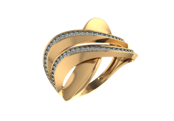Золотое кольцо с фианитом