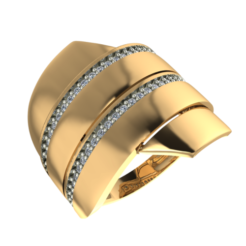 Золотое кольцо с фианитом