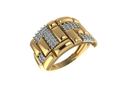 Золотое кольцо с фианитом