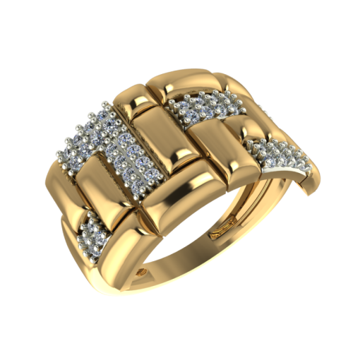 Золотое кольцо с фианитом