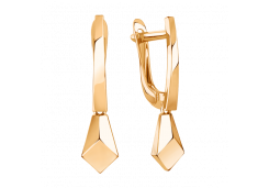 Золотые cерьги висячие