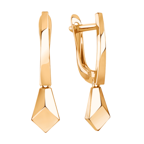 Золотые cерьги висячие