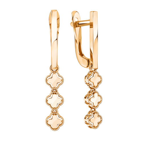 Золотые cерьги висячие