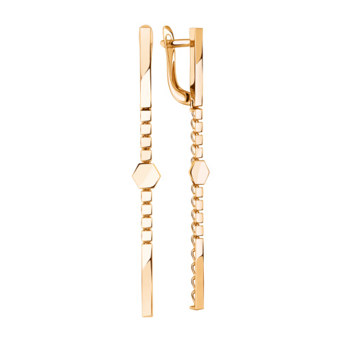 Золотые cерьги висячие