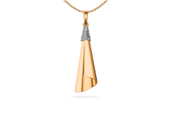 Золотая подвеска с фианитом