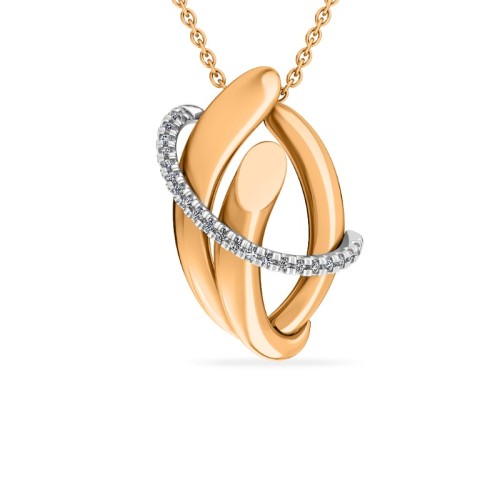 Золотая подвеска с фианитом