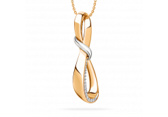 Золотая подвеска с фианитом