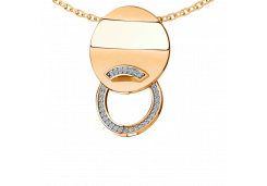 Золотая подвеска с фианитом