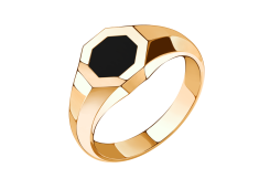 Печатка из золота с эмалью