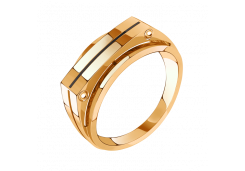 Печатка из золота с эмалью