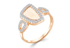 Золотое кольцо с фианитом