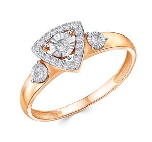 Золотое кольцо с фианитом