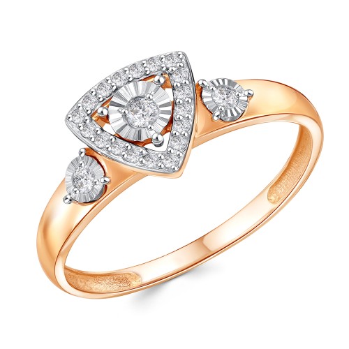 Золотое кольцо с фианитом