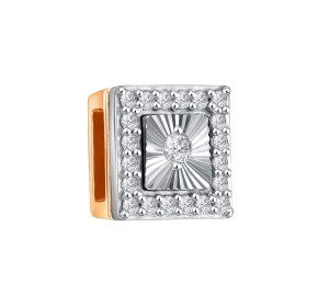 Золотая подвеска с фианитом