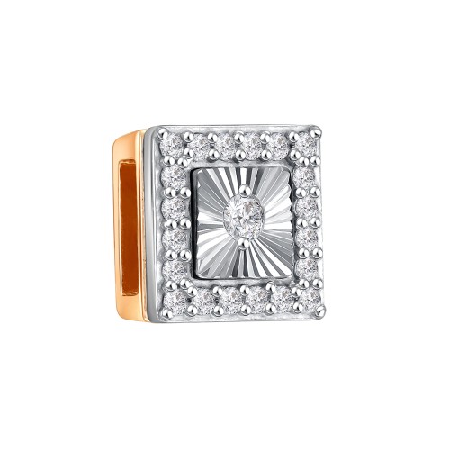 Золотая подвеска с фианитом