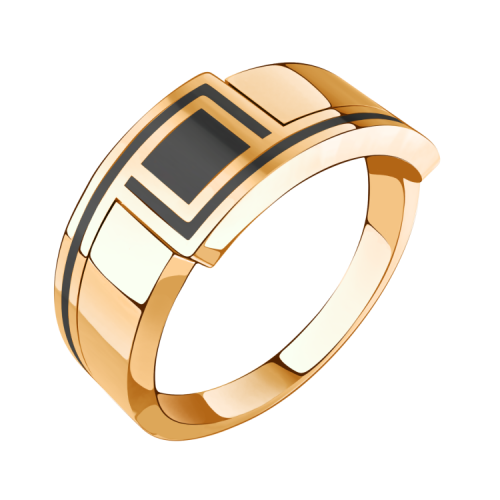 Печатка из золота с ониксом