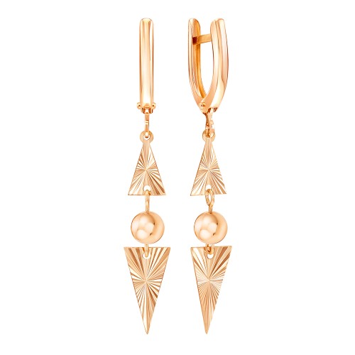 Золотые cерьги висячие