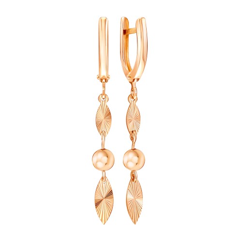 Золотые cерьги висячие