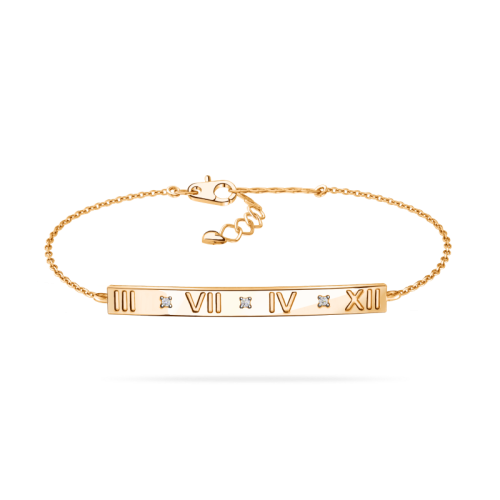 Золотой браслет с фианитом