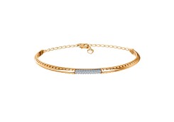 Золотой браслет с фианитом