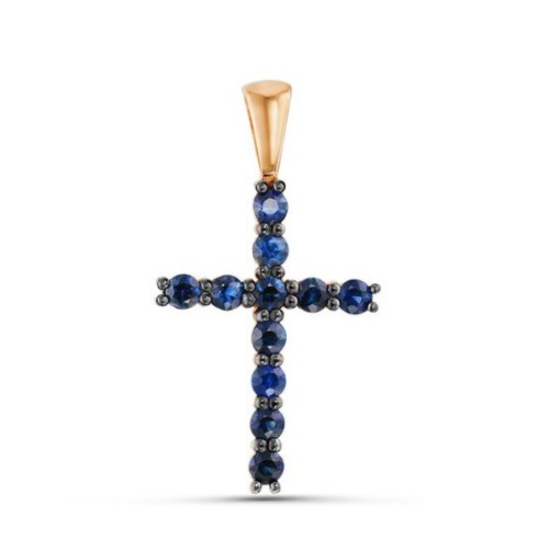 Золотая подвеска с сапфиром