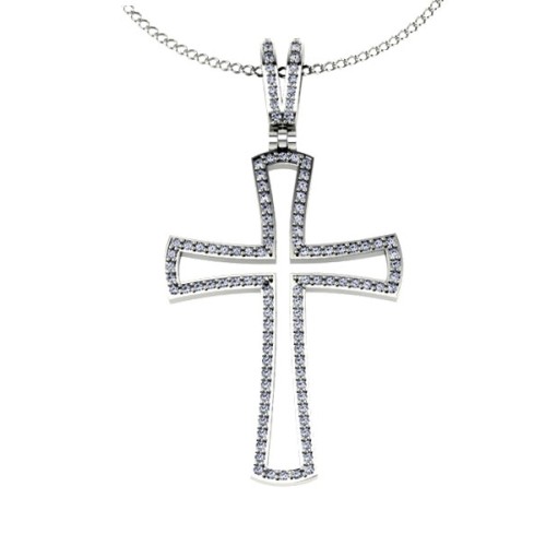 Серебряная подвеска с фианитом