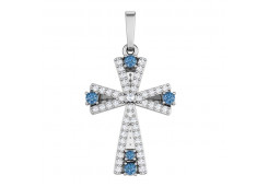 Серебряная подвеска с фианитом