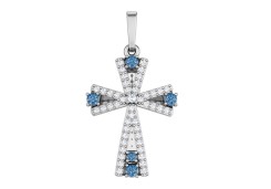 Серебряная подвеска с фианитом