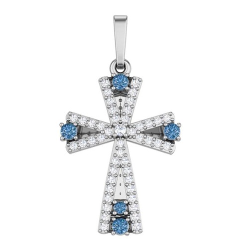 Серебряная подвеска с фианитом