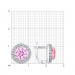 Серьги из серебра 925 пробы с фианитом