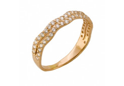 Золотое кольцо с фианитом