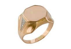 Печатка из золота с фианитом