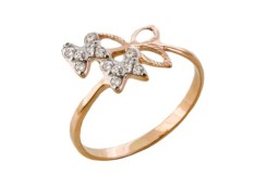 Золотое кольцо с фианитом