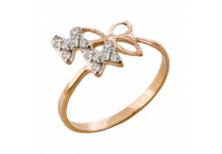 Золотое кольцо с фианитом