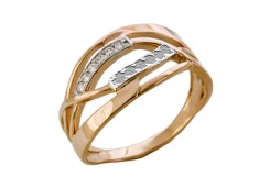 Золотое кольцо с фианитом