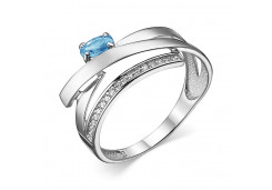 Серебряное кольцо с топазом