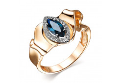 Золотое кольцо с лондон топазом