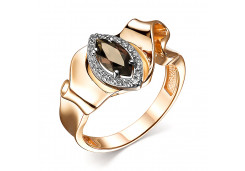 Золотое кольцо с раух-топазом