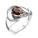 Серебряное кольцо с раух-топазом