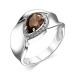 Серебряное кольцо с раух-топазом