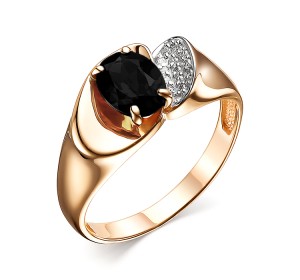 Золотое кольцо с агатом