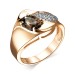 Золотое кольцо с раух-топазом