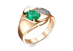 Золотое кольцо с хризопразом